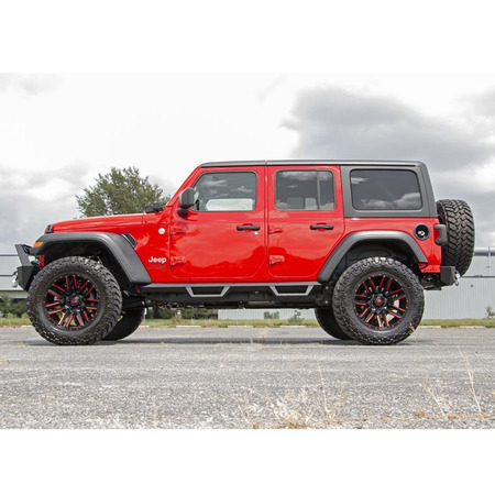 Paraurti posteriore Rough Country con porta ruota per Jeep Wrangler JL e JLU dal 2019 in poi