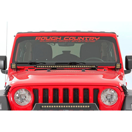 Barra a LED 30 da cofano Rough Country per Jeep Wrangler JL