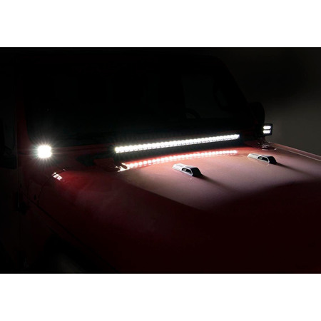 Barra a LED 30 da cofano Rough Country per Jeep Wrangler JL