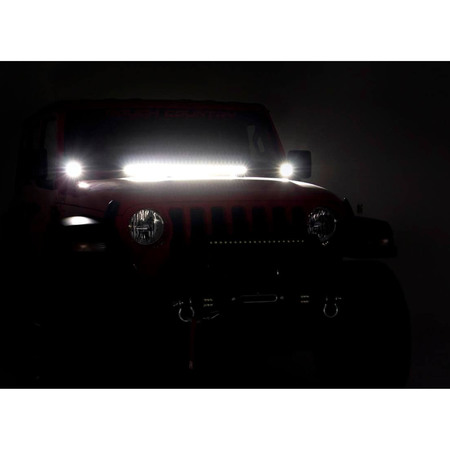 Barra a LED 30 da cofano Rough Country per Jeep Wrangler JL