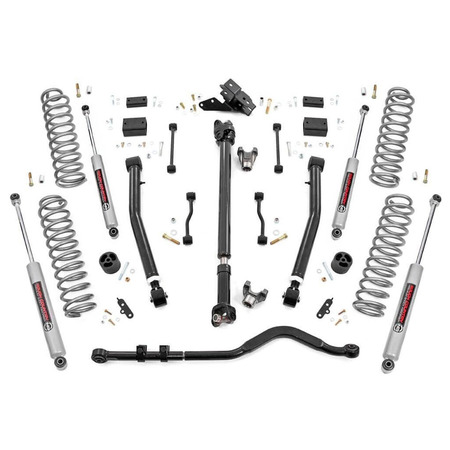 Assetto sospensioni completo +3.5 Rough Country per Jeep Wrangler Rubicon JLU 4 Porte