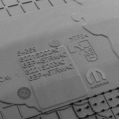 Tappetini All-Weather anteriori e posteriori Mopar per Jeep Wrangler JL 2 porte dal 2019 in poi