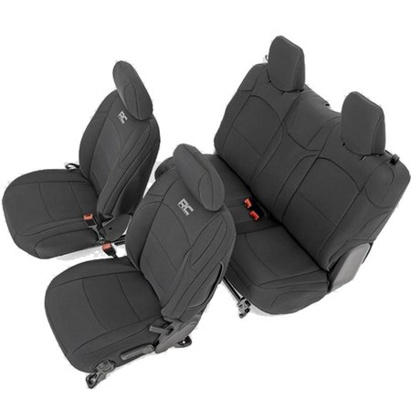 Set Copri sedili in neoprene Rough Country per Jeep Wrangler JL 2 porte dal 2019 in poi