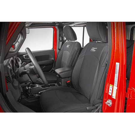 Set Copri sedili in neoprene Rough Country per Jeep Wrangler JL 2 porte dal 2019 in poi