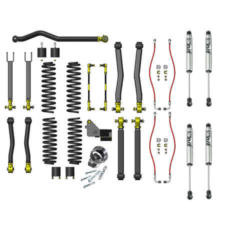 Assetto Combo +3.5 Premium Clayton e Ammortizzatori FOX 2.0 Performance per Jeep Wrangler JK 4 porte