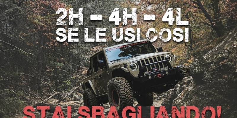 2H, 4H e 4L: come usare la trazione 4x4 della tua Jeep